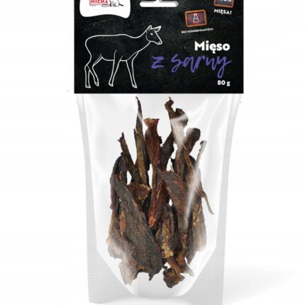 syta micha. suszone mięso z sarny dla psa 80g