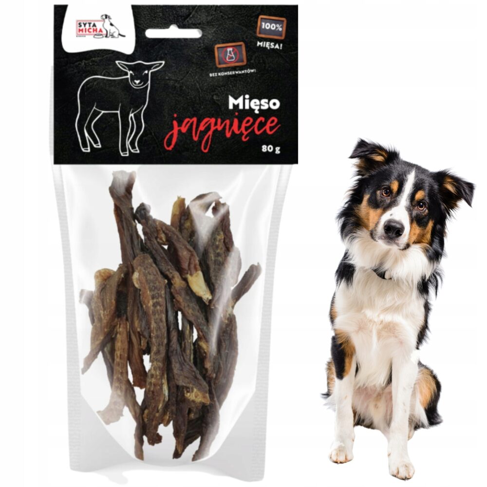 syta micha. suszone mięso jagnięce dla psa 80g