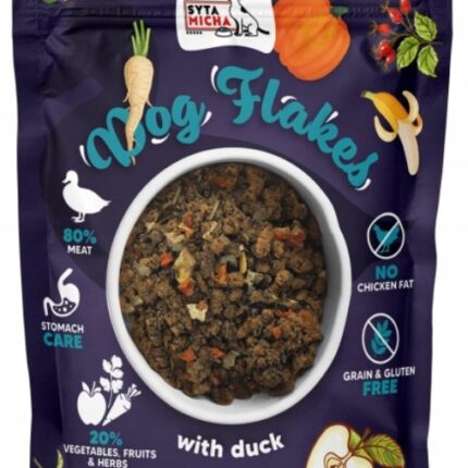 syta micha. dog flakes suszona karma dla psa kaczka 700g
