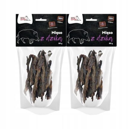 syta micha.  suszone mięso z dzika dla psa 80g