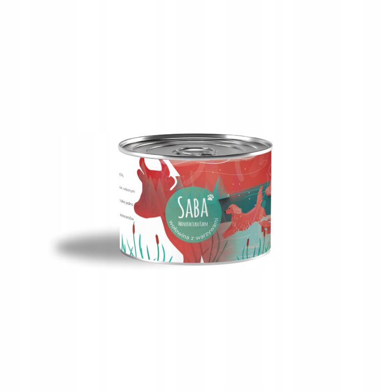 saba. karma mokra wołowina z warzywami 200g