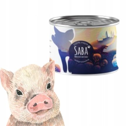 saba. karma mokra monoproteinowa wieprzowina 100% mięsa 850 g
