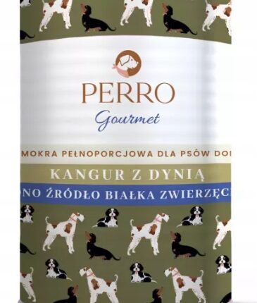 perro. karma mokra gourmet kangur z dynią dla psów dorosłych 400g