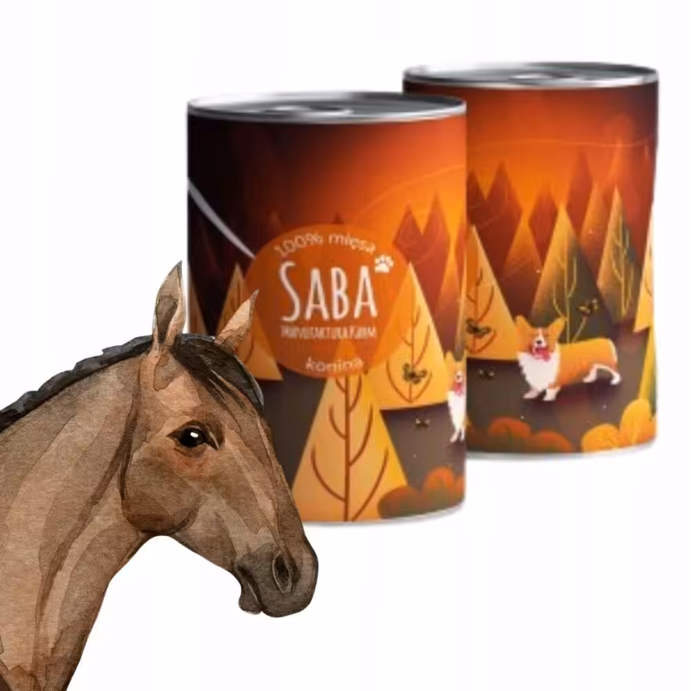 saba. karma mokra monoproteinowa konina 100% mięsa 850 g