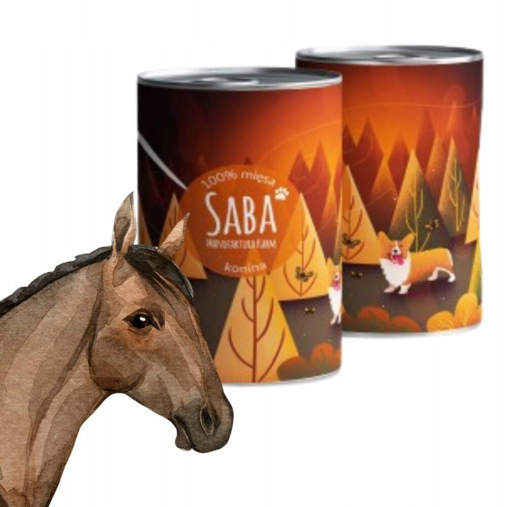 saba. karma mokra monoproteinowa konina 100% mięsa 850 g