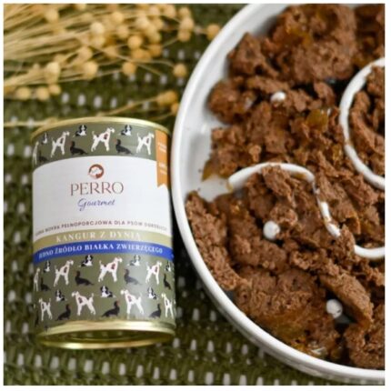 perro. karma mokra gourmet kangur z dynią dla psów dorosłych 400g