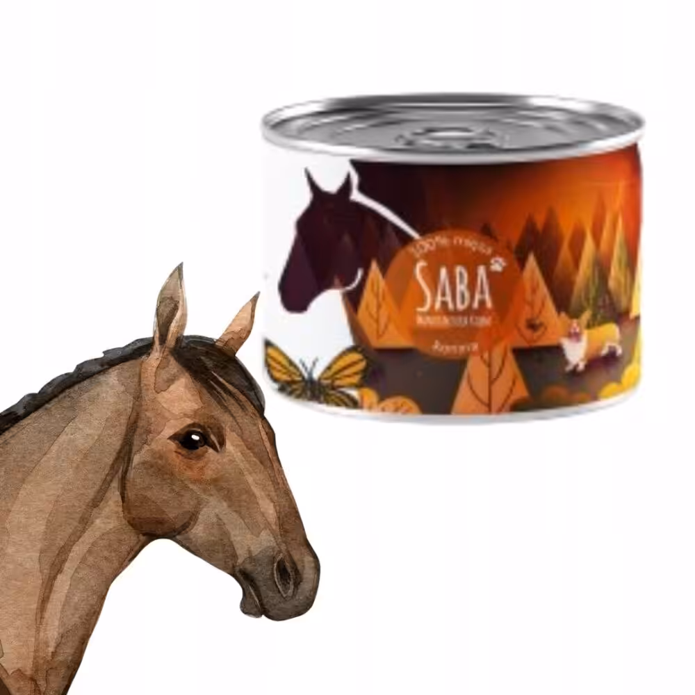 saba. karma mokra konina 100% mięsa 410 g