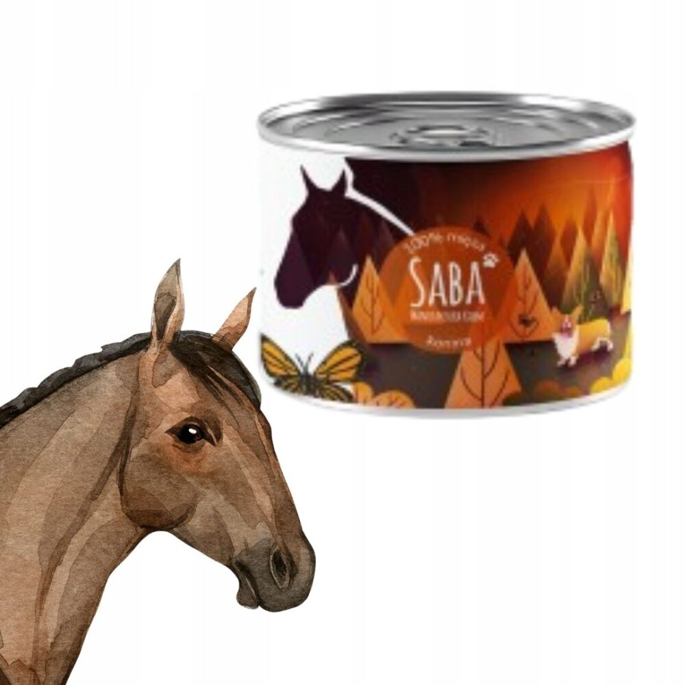 saba. karma mokra konina 100% mięsa 410 g
