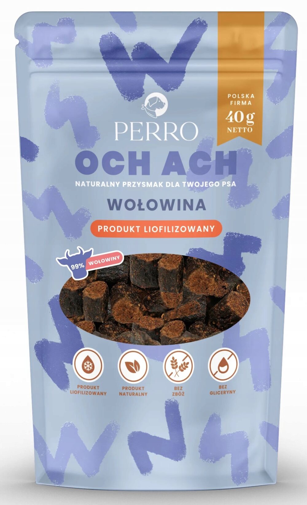 perro. och ach wołowina przysmaki liofilizowane 40g