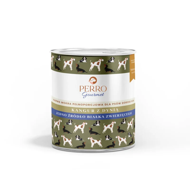 karma mokra dla psa kangur z dynią 400 g perro gourmet