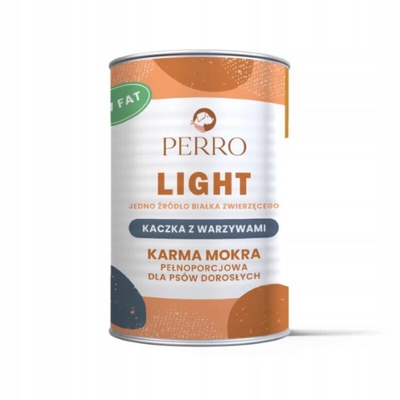 perro. mokra karma dla psa light kaczka z warzywami 400g