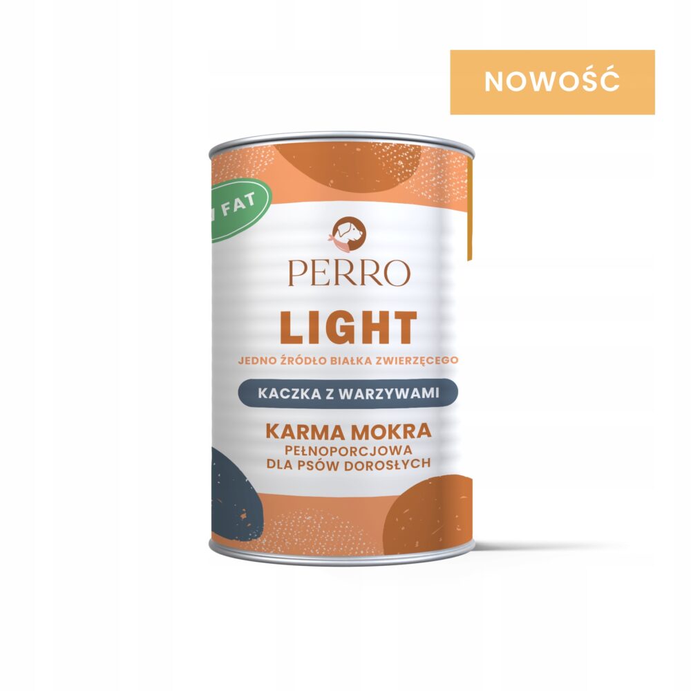 perro. mokra karma dla psa light kaczka z warzywami 400g
