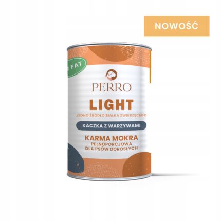 perro. mokra karma dla psa light kaczka z warzywami 400g
