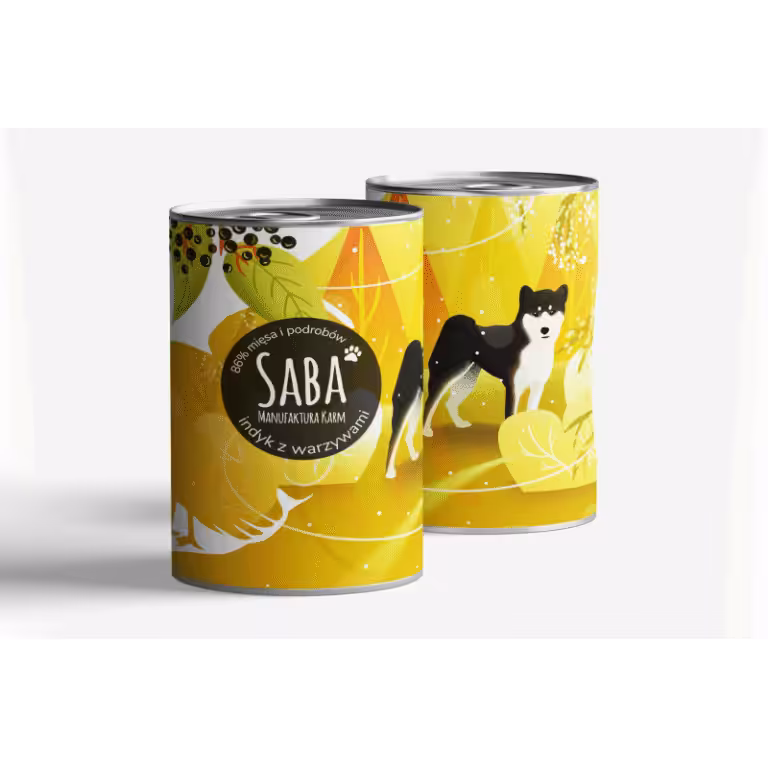 saba. karma mokra indyk  z warzywami 850g