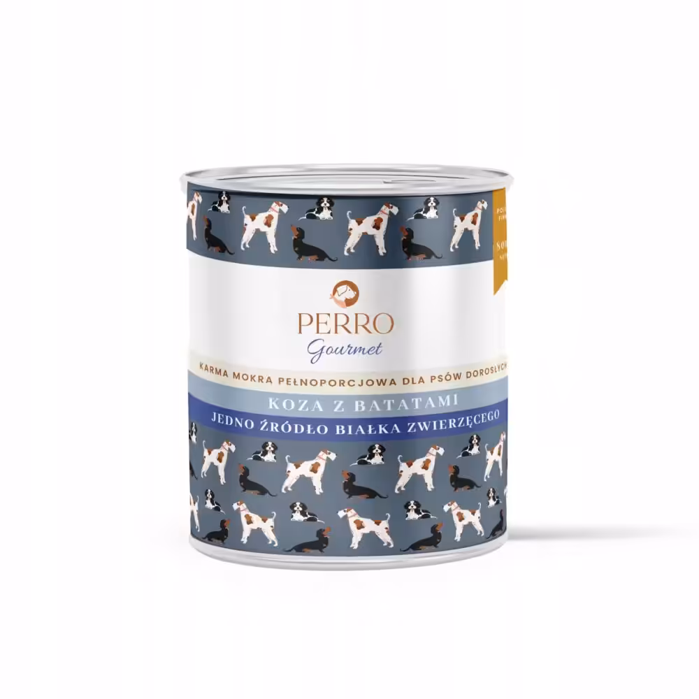 perro. karma mokra  gourmet koza z batatami dla psów dorosłych  400g