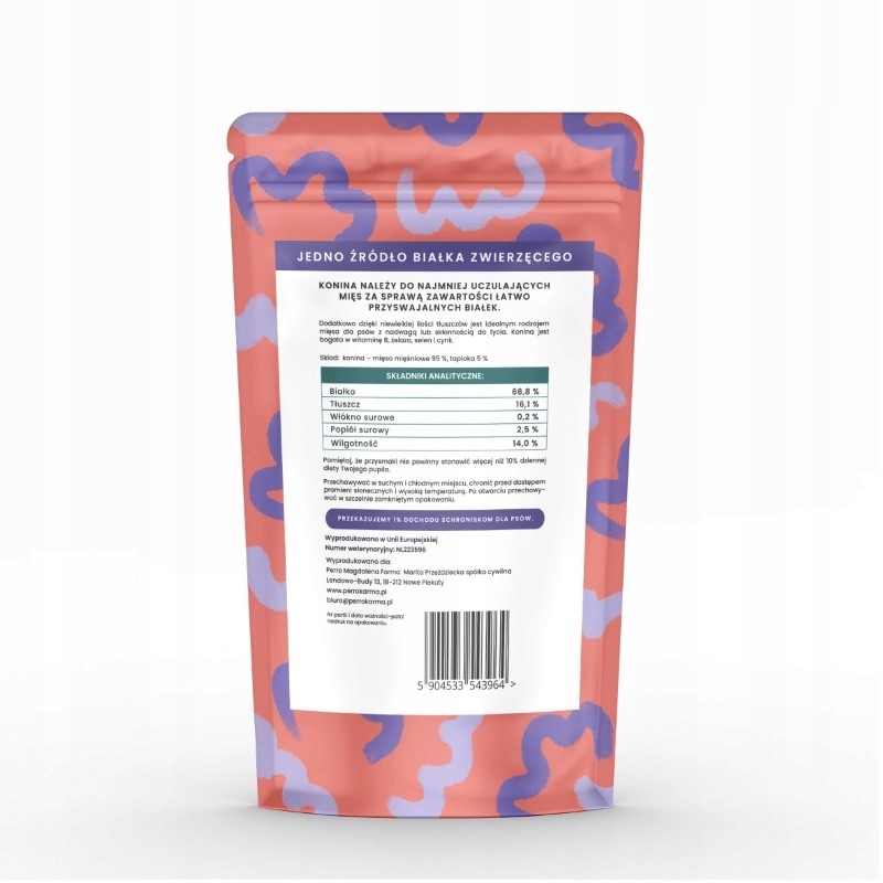 perro. daj dwa - suszone trenerki konina 85g