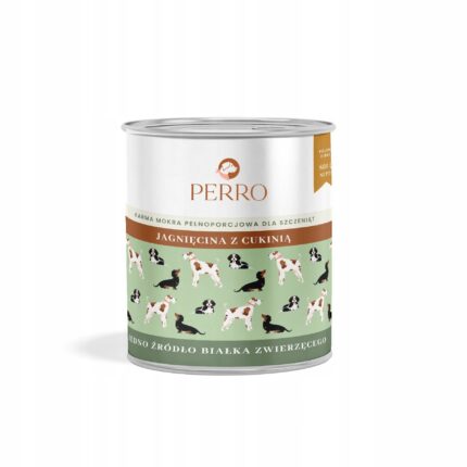 perro. karma mokra junior jagnięcina z cukinią monobiałkowa 800g