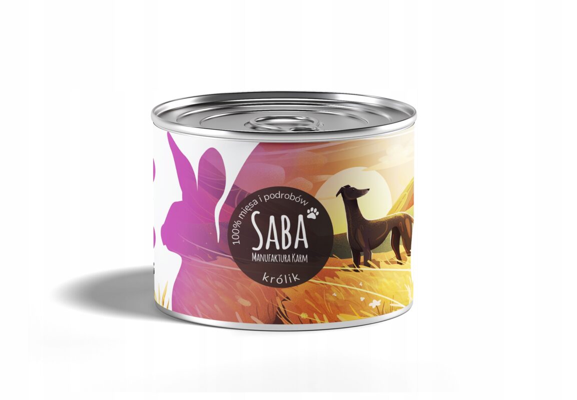 saba. karma mokra królik 100% mięsa 200 g