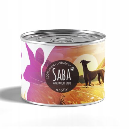 saba. karma mokra królik 100% mięsa 200 g