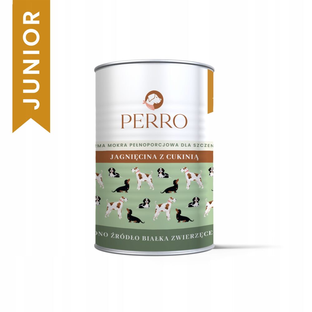 perro. karma mokra junior jagnięcina z cukinią monobiałkowa 400g