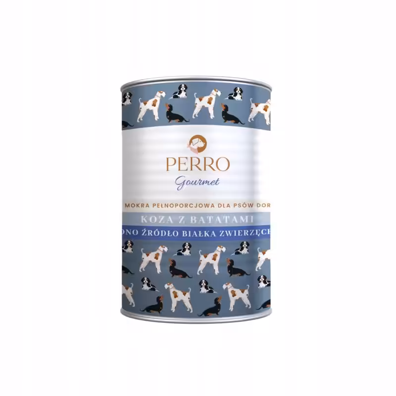 perro. karma mokra gourmet koza z batatami dla psów dorosłych 400g