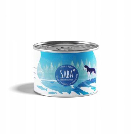 saba. karma mokra Łosoś 70% mięsa z ryżem i marchewką 410 g