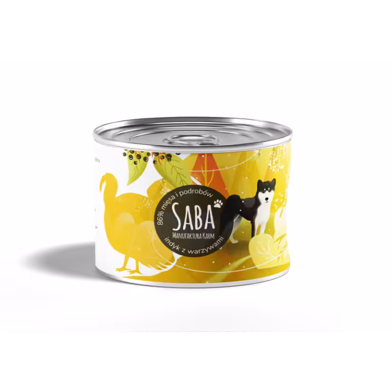 saba. karma mokra indyk z warzywami 410g