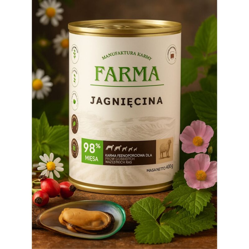 farma. karma mokra dla psa select jagnięcina 400g