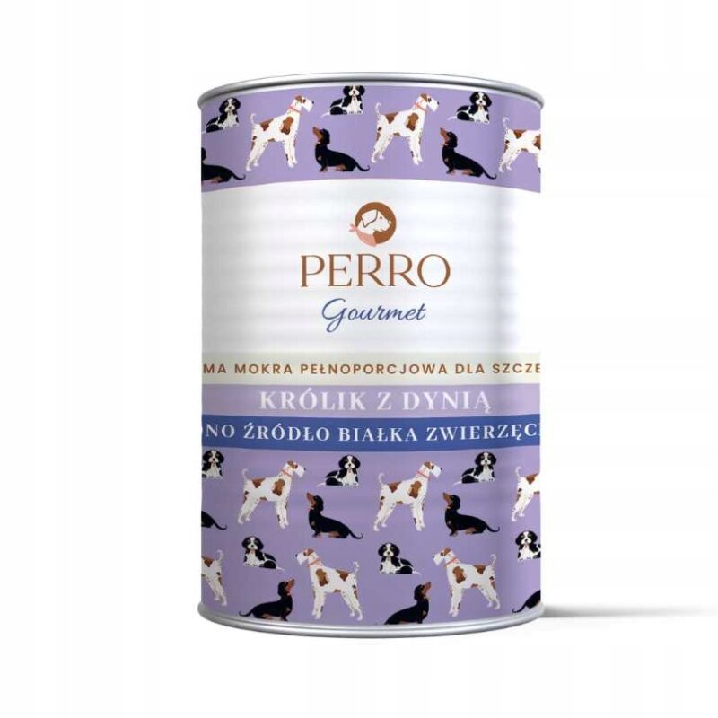 perro. mokra karma gourmet junior monobiałkowa królik z dynią 400g