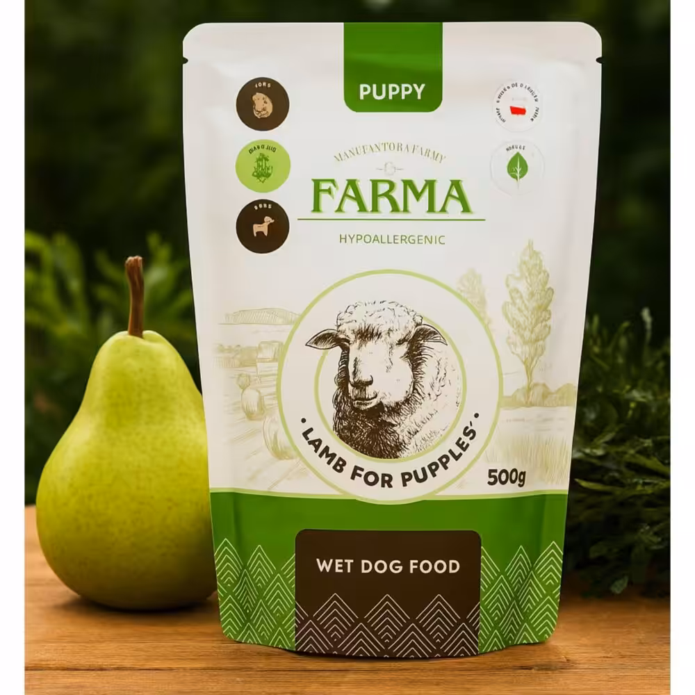 farma. saszetka premium dla szczeniąt jagnięcina puppy 500g