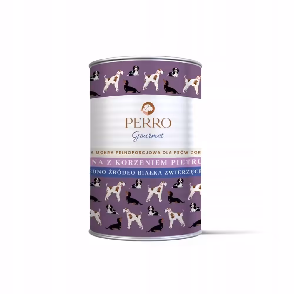 perro. mokra karma dla psa gourmet sarna korzeń pietruszki 400g