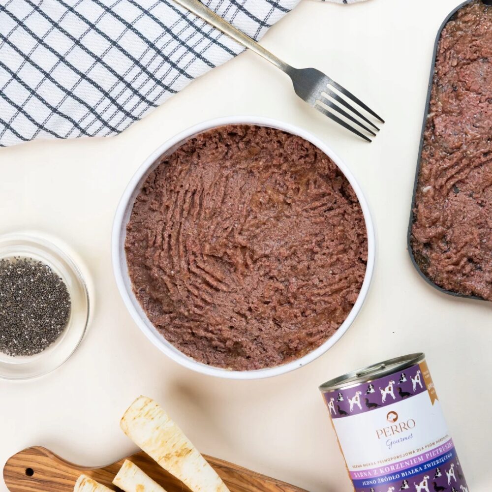 perro. mokra karma dla psa gourmet sarna korzeń pietruszki 400g