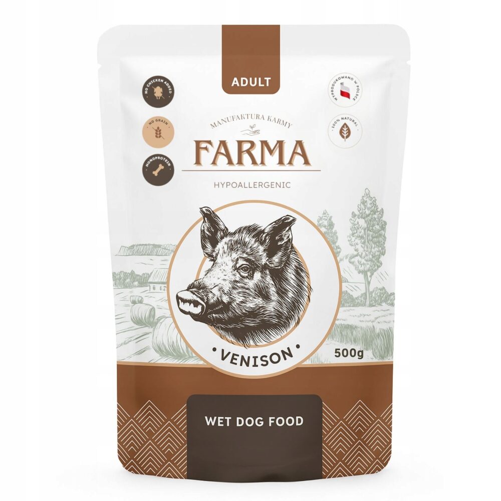 farma. saszetka premium dziczyzna 500g