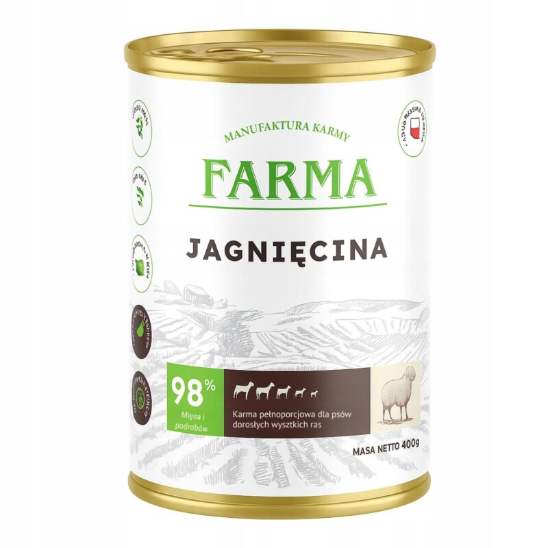 farma. karma mokra dla psa select jagnięcina 400g