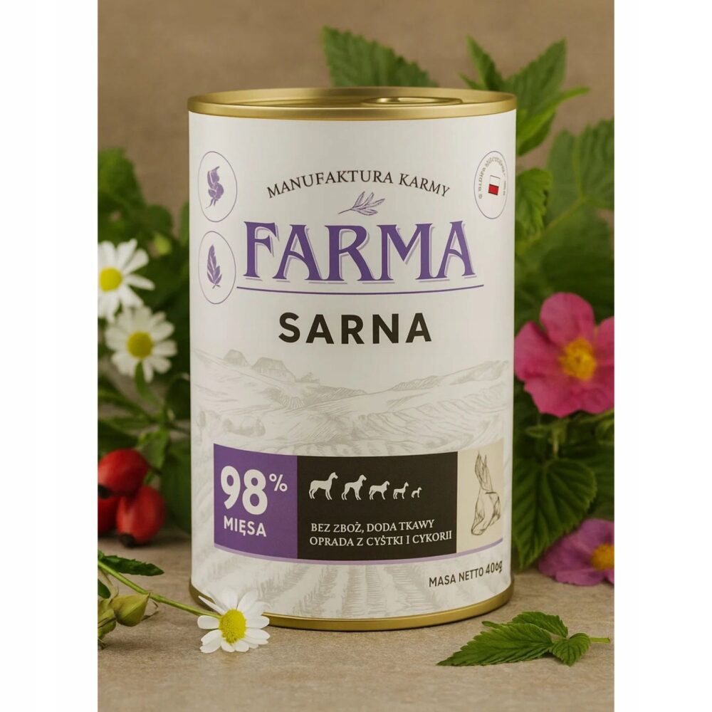 farma. karma mokra dla psa  select sarna 400g