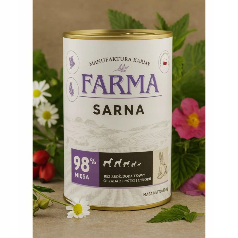farma. karma mokra dla psa  select sarna 400g