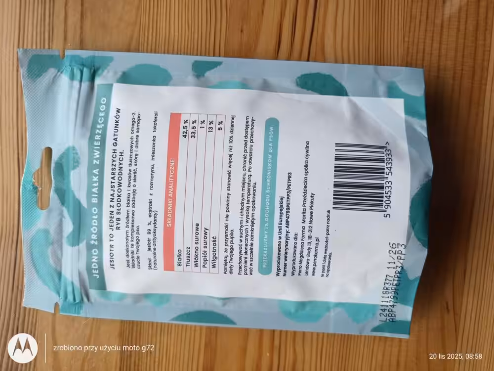 perro. och ach jesiotr przysmaki liofilizowane 40g