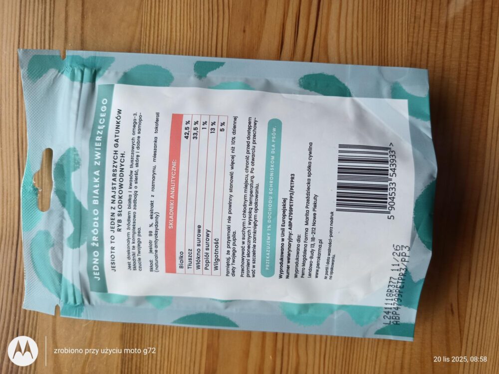 perro. och ach jesiotr przysmaki liofilizowane 40g