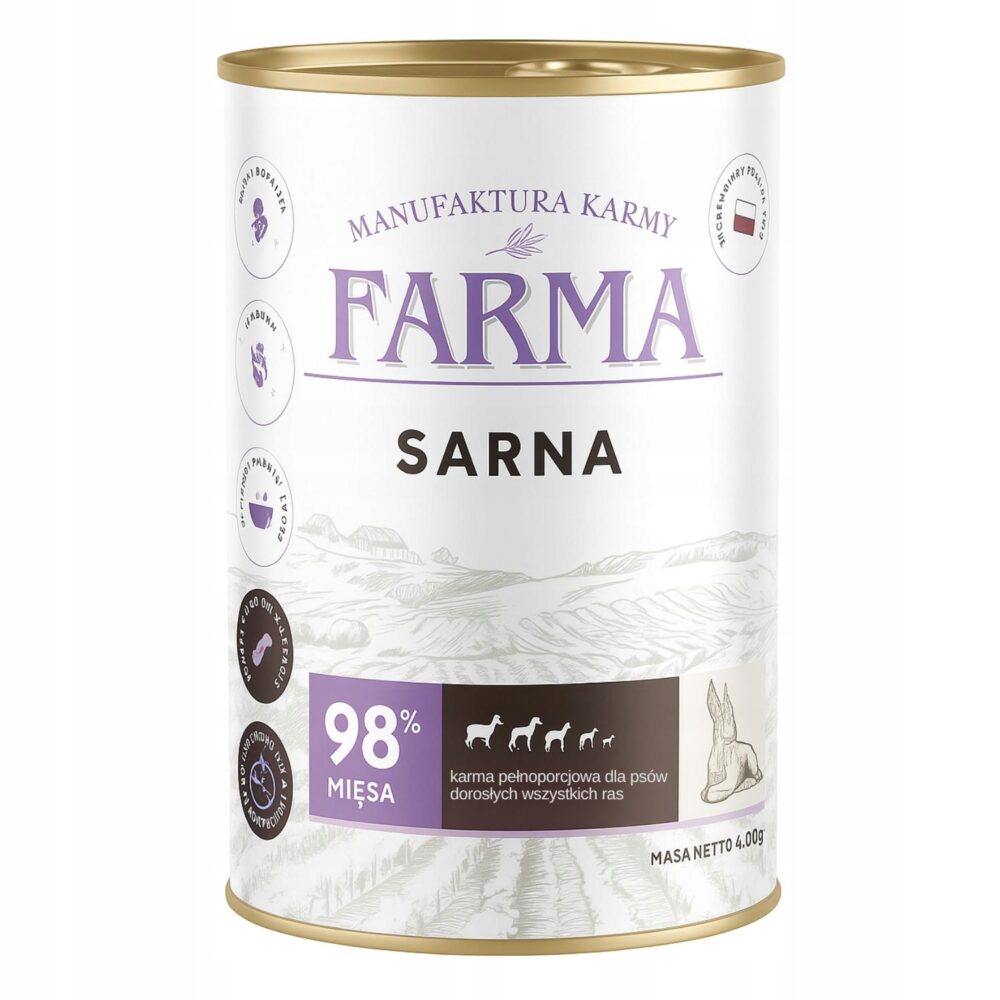 farma. karma mokra dla psa  select sarna 400g