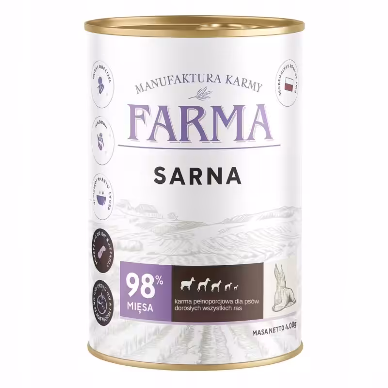farma. karma mokra dla psa select sarna 400g
