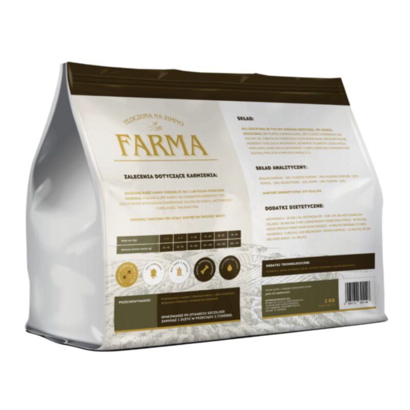 farma sucha karma z dziczyzną hipoalergiczna tłoczona na zimno 2kg