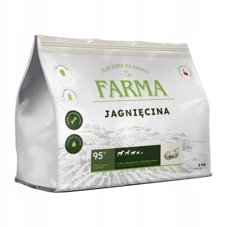 farma sucha karma z jagnięcina hipoalergiczna tłoczona na zimno 2kg