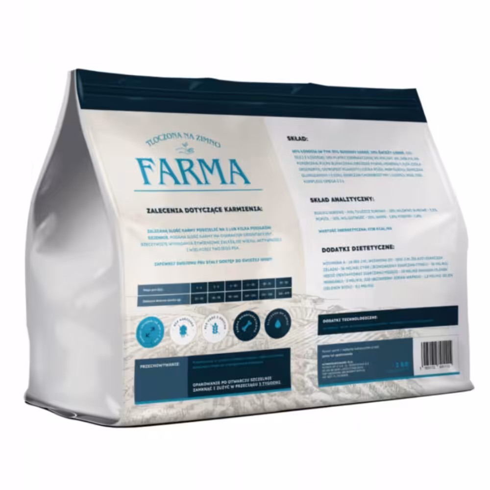 farma sucha karma z Łososiem hipoalergiczna tłoczona na zimno 2kg