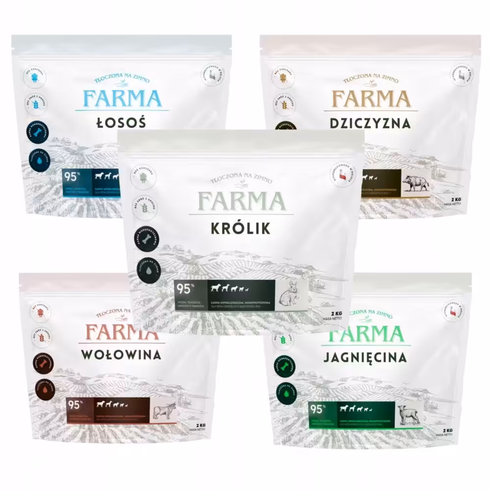 karma sucha dla psa farma adult tłoczona na zimno królik 2kg