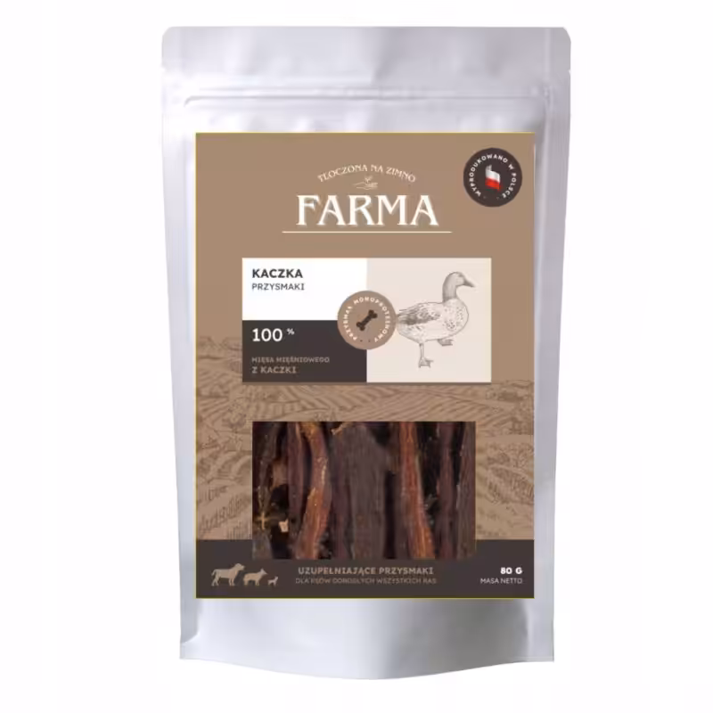 farma suszone paski z kaczki 80g