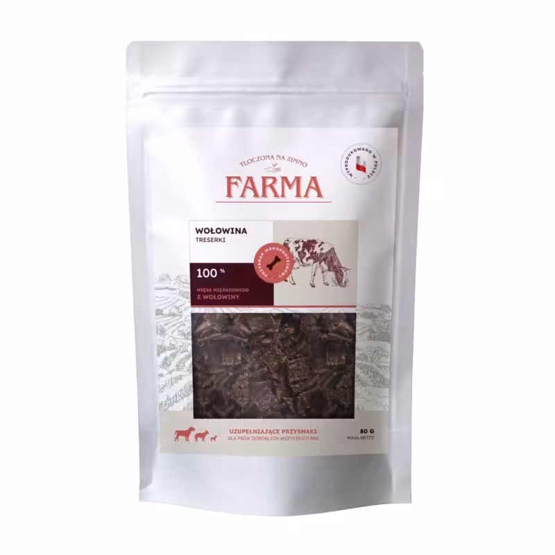 farma trenerki wołowina 80g mięso mięśniowe 100%