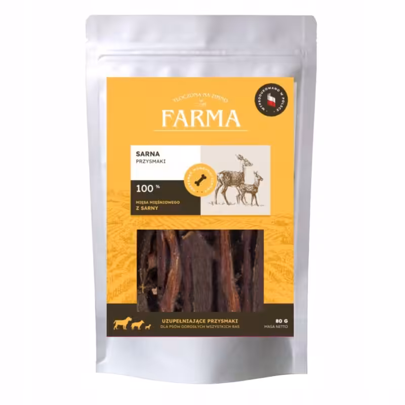 farma suszone paski z sarny 80g