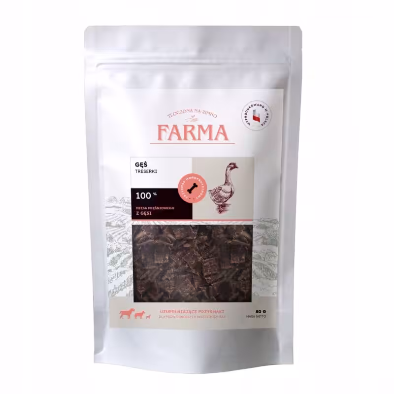 farma trenerki z gęsiny 80g mięso mięśniowe 100%