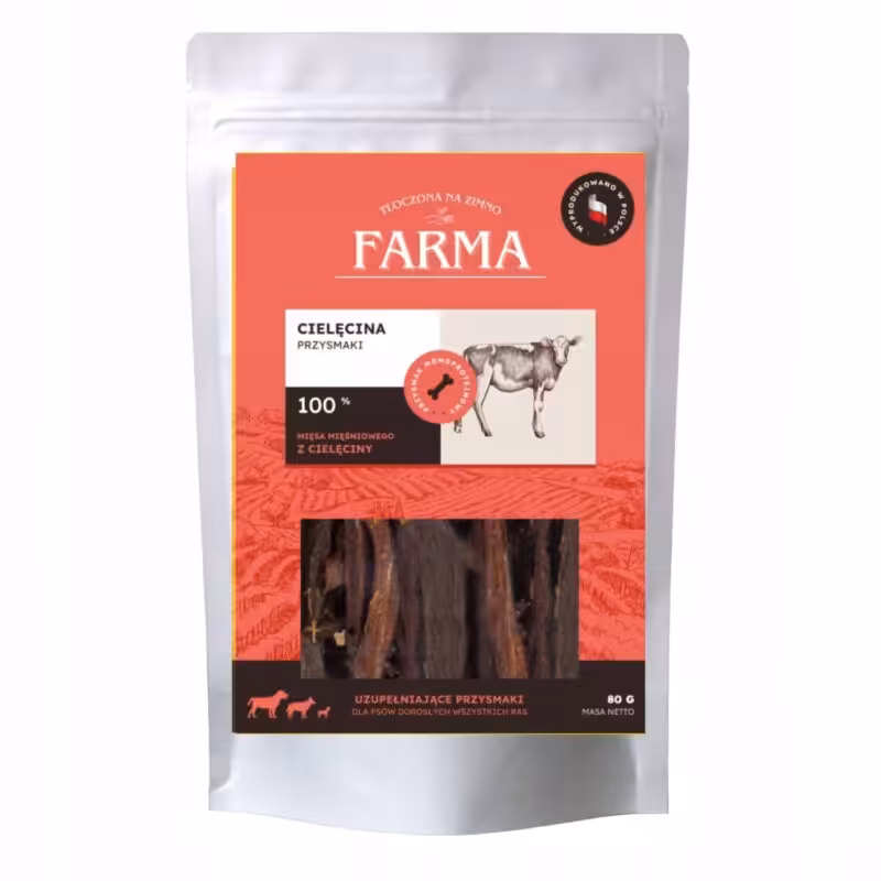 farma suszone paski z cielęciny 80g