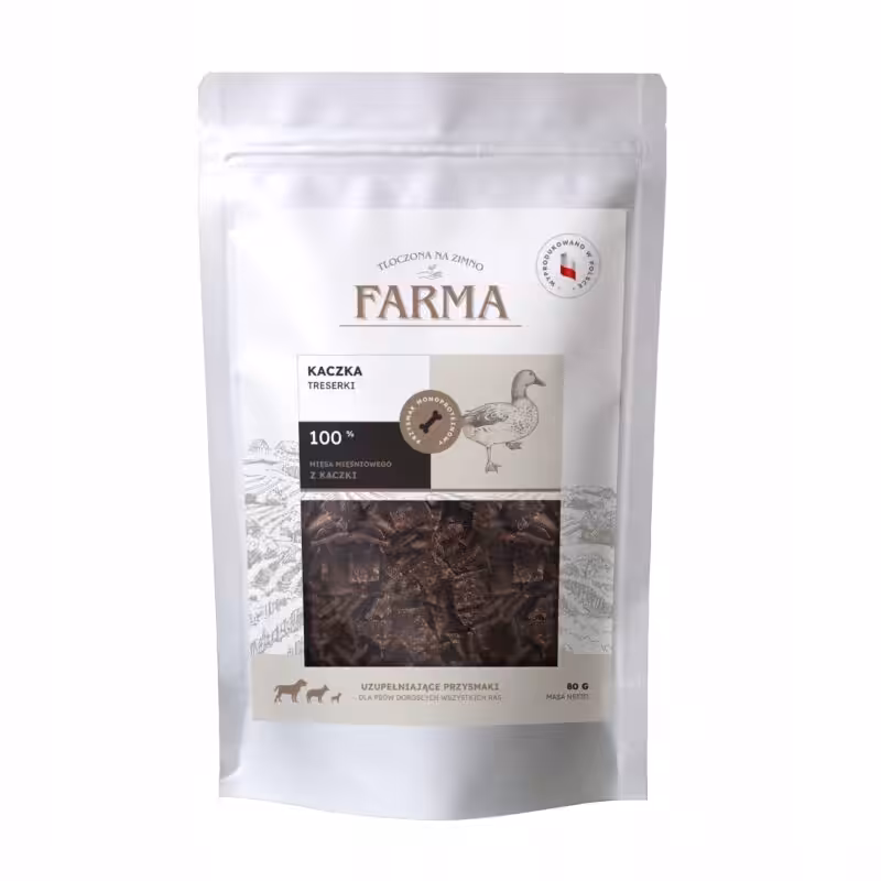 farma trenerki z kaczki 80g mięso mięśniowe 100%